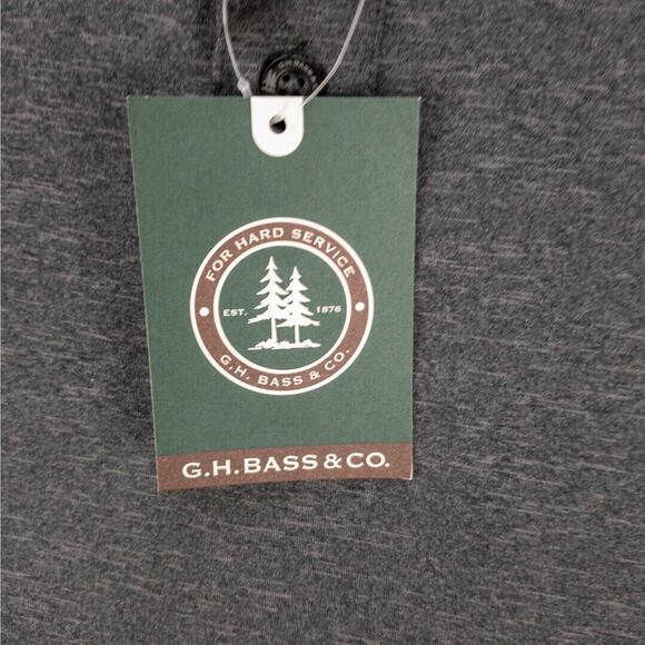 G.H. Bass & Co. Quick Dry Polo Mens Medium Short Sleeve 3-Button Shirt Black - Picture 5 of 12